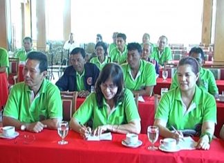 Organizers meet to discuss preparations for the upcoming Green Night Party to be held at the Ruen Thai Restaurant on Feb. 25.